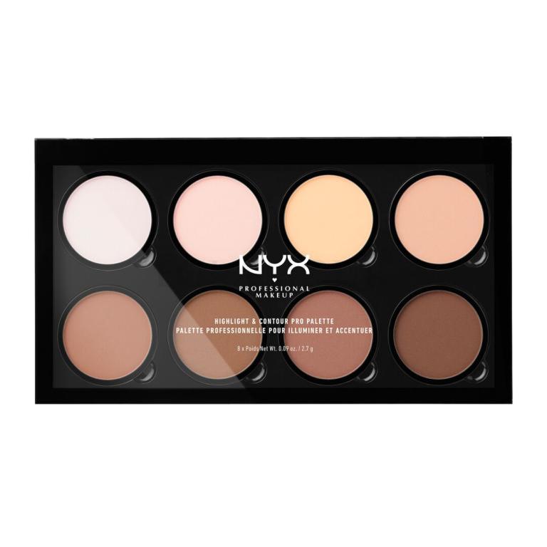 NYX Professional Makeup Highlight &amp; Contour PRO Paletka do konturowania dla kobiet 21,6 g Odcień Nude