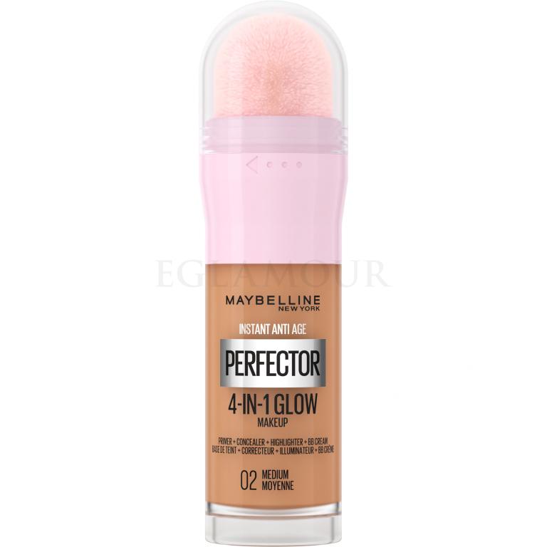 Maybelline Instant Anti-Age Perfector 4-In-1 Glow Podkład dla kobiet 20 ml Odcień 02 Medium