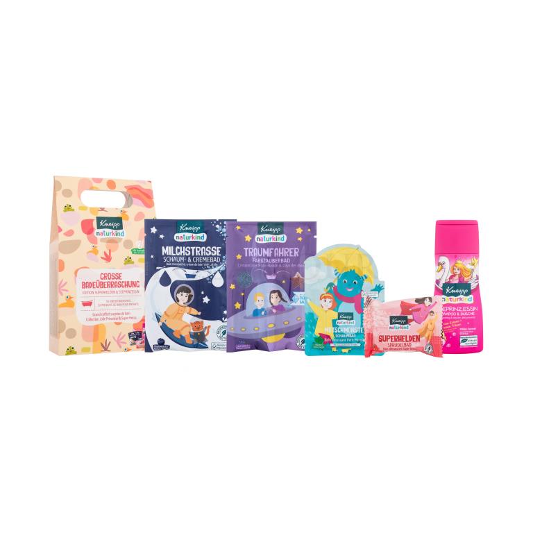 Kneipp Kids Big Bath Surprise Superheroes &amp; Sea Princess Edition Zestaw Żel pod prysznic 200 ml + piana do kąpieli 40 ml + pianka do kąpieli 40 ml + sól do kąpieli 40 g + kula do kąpieli 80 g