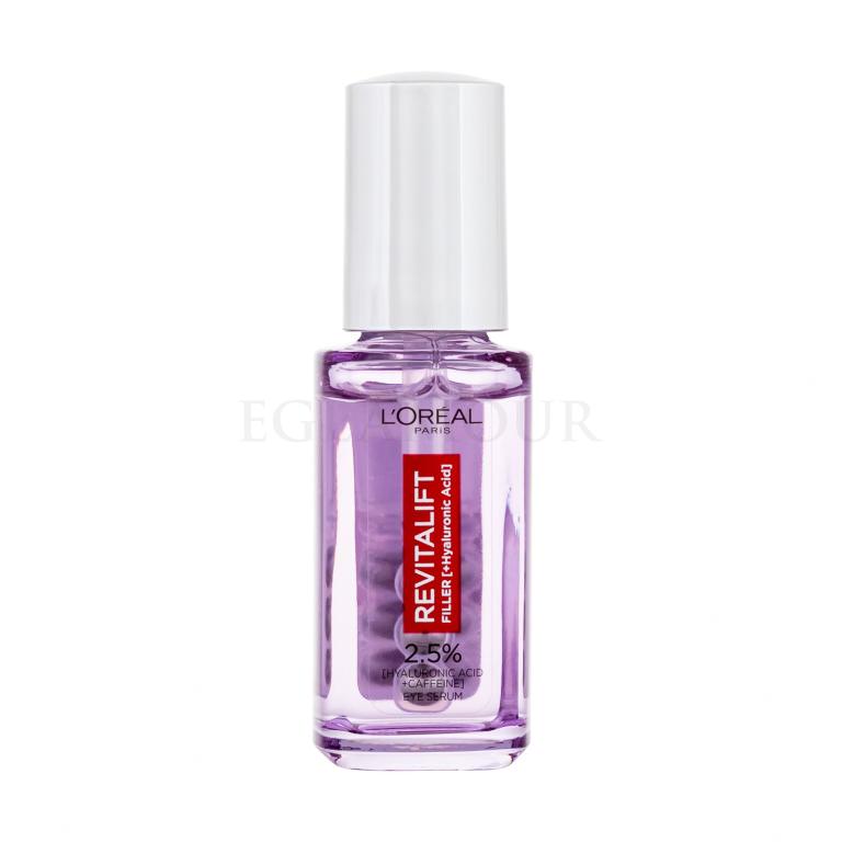 L&#039;Oréal Paris Revitalift Filler HA 2,5% Serum pod oczy dla kobiet 20 ml Uszkodzone pudełko