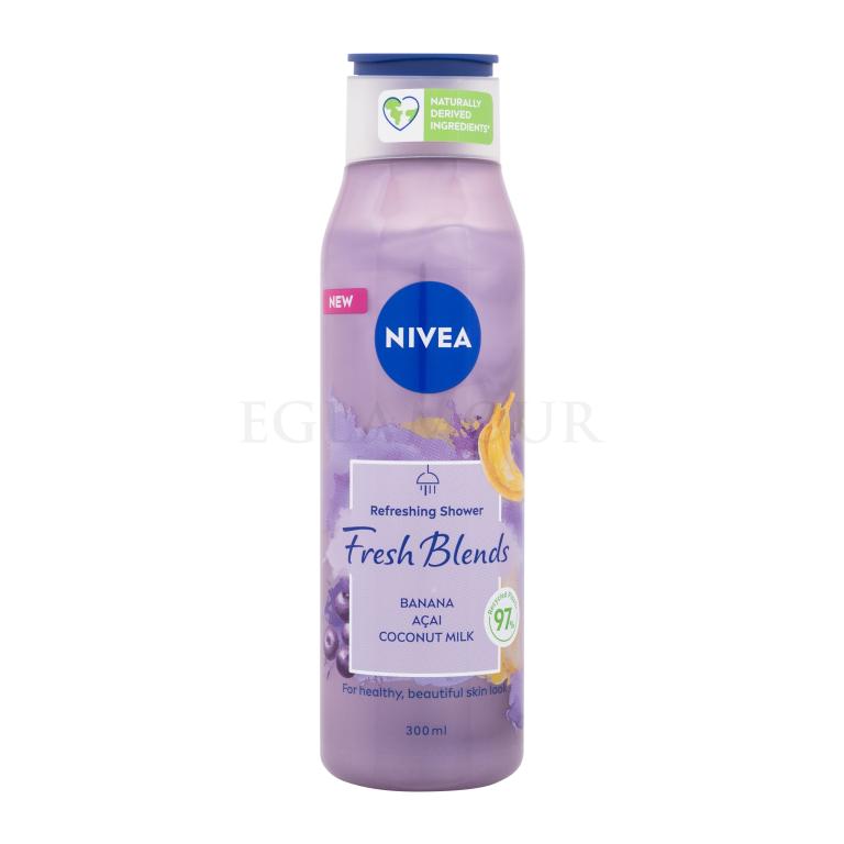 Nivea Fresh Blends Banana &amp; Acai Refreshing Shower Żel pod prysznic dla kobiet 300 ml