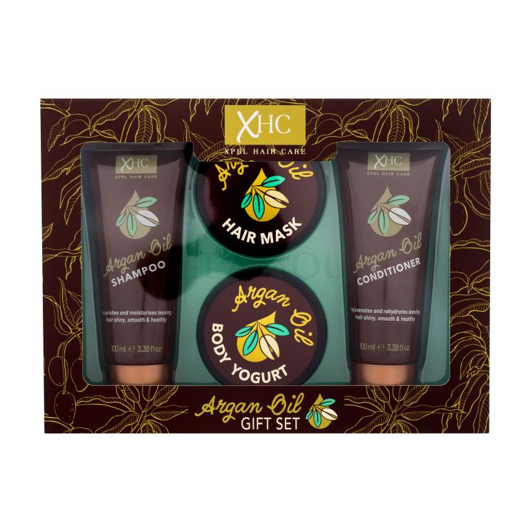 Xpel Argan Oil Gift Set Zestaw Szampon Argan Oil 100 ml + Odżywka Argan Oil 100 ml + Maska do włosów Argan Oil 50 ml + Jogurt do ciała Argan Oil 50 ml