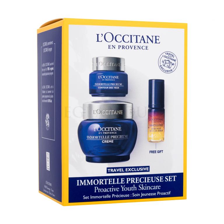 L&#039;Occitane Immortelle Précieuse Dynamic Youth Set Zestaw Krem do twarzy na dzień 50 ml + krem pod oczy 15 ml + serum do twarzy 5 ml