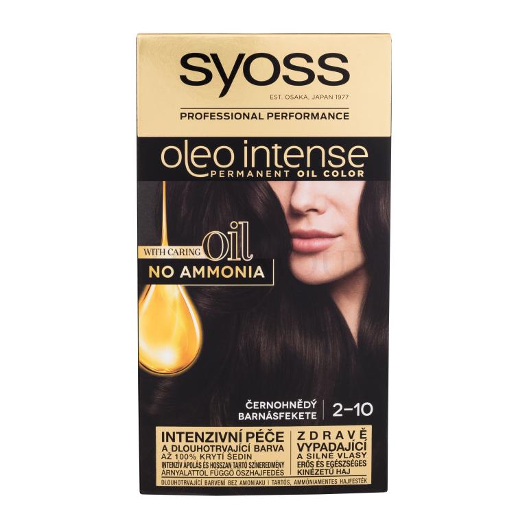 Syoss Oleo Intense Permanent Oil Color Farba do włosów dla kobiet 50 ml Odcień 2-10 Black Brown