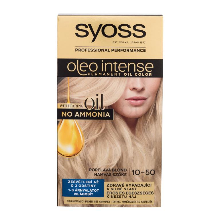 Syoss Oleo Intense Permanent Oil Color Farba do włosów dla kobiet 50 ml Odstín 10-50 Ashy Blond