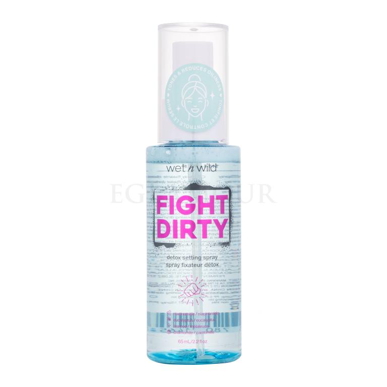 Wet n Wild Fight Dirty Detox Setting Spray Utrwalacz makijażu dla kobiet 65 ml