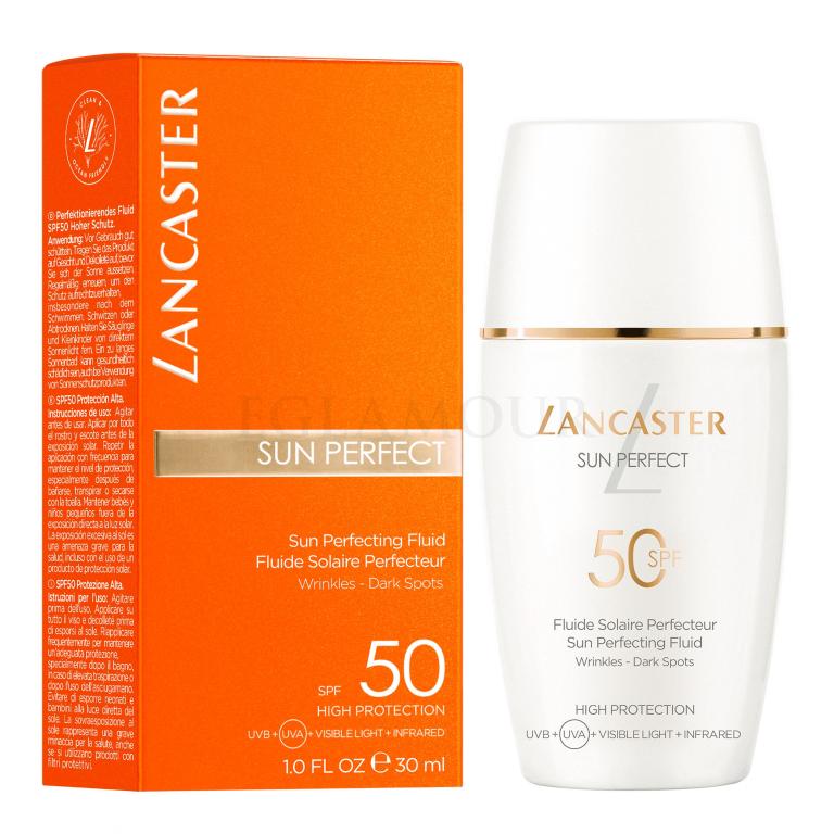 Lancaster Sun Perfect Sun Perfecting Fluid SPF50 Preparat do opalania twarzy dla kobiet 30 ml