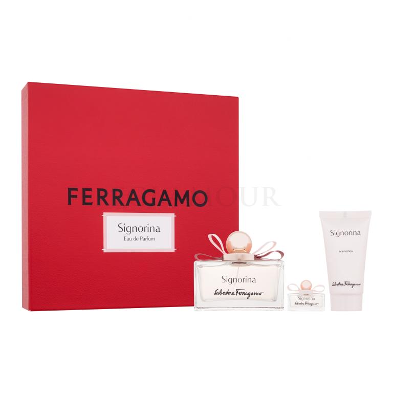 Ferragamo Signorina Zestaw EDP 100 ml + mleczko do ciała 50 ml + EDP 5 ml