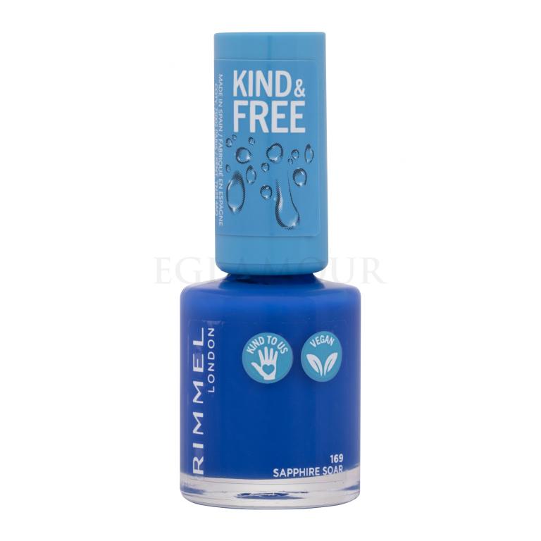 Rimmel London Kind &amp; Free Lakier do paznokci dla kobiet 8 ml Odcień 169 Sapphire Soar