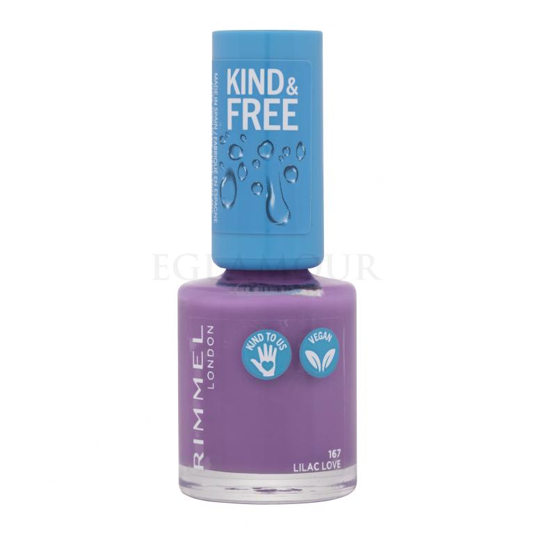 Rimmel London Kind &amp; Free Lakier do paznokci dla kobiet 8 ml Odcień 167 Lilac Love