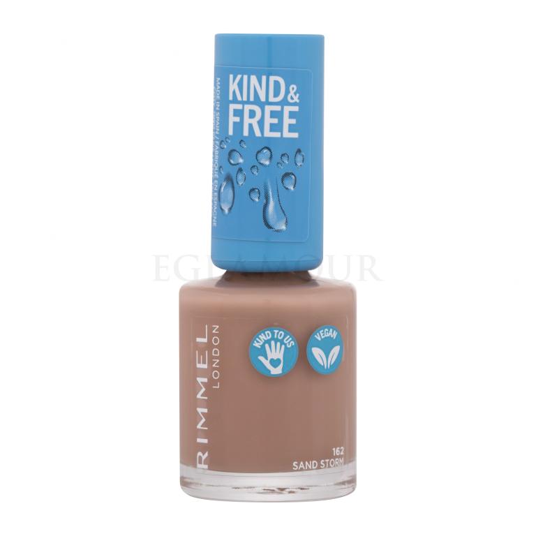 Rimmel London Kind &amp; Free Lakier do paznokci dla kobiet 8 ml Odcień 162 Sand Storm