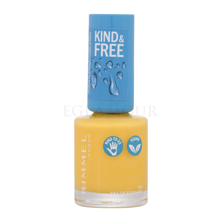 Rimmel London Kind &amp; Free Lakier do paznokci dla kobiet 8 ml Odcień 171 Ray Of Sunshine