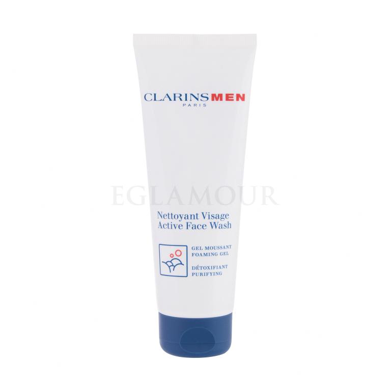 Clarins Men Active Face Wash Pianka oczyszczająca dla mężczyzn 125 ml Uszkodzone pudełko