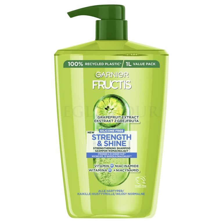 Garnier Fructis Strength &amp; Shine Fortifying Shampoo Szampon do włosów dla kobiet 1000 ml