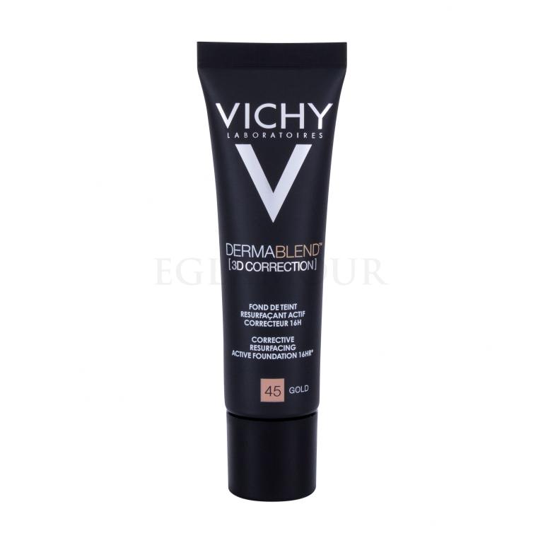 Vichy Dermablend™ 3D Antiwrinkle &amp; Firming Day Cream SPF25 Podkład dla kobiet 30 ml Odcień 45 Gold Uszkodzone pudełko