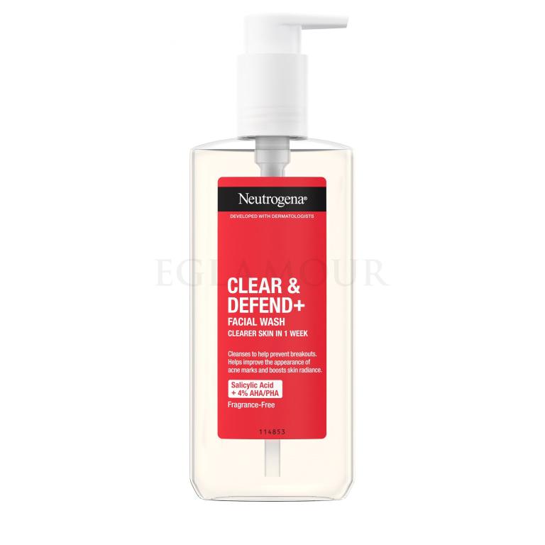 Neutrogena Clear &amp; Defend+ Facial Wash Żel oczyszczający 200 ml