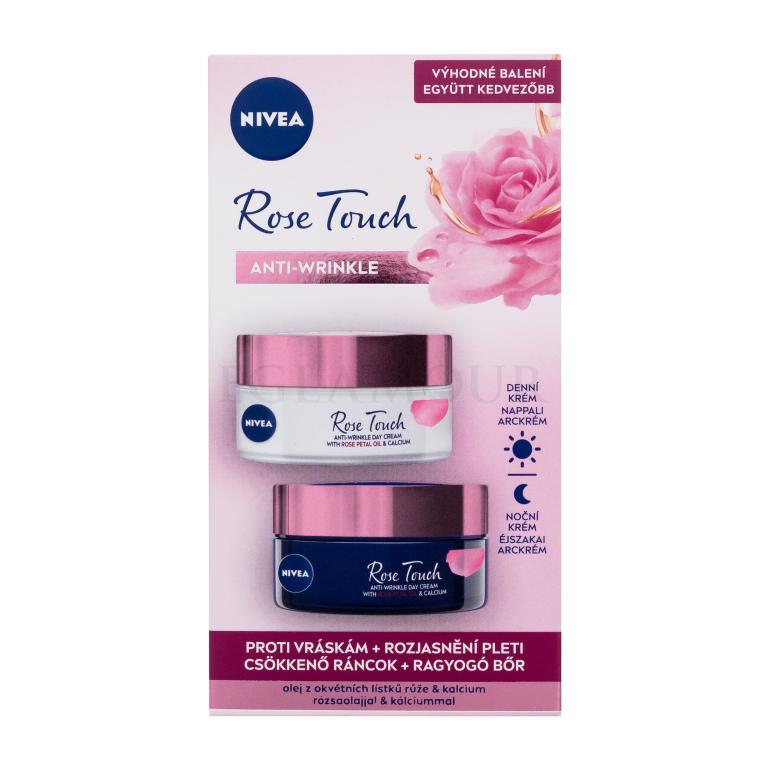 Nivea Rose Touch Zestaw Krem do twarzy na dzień Rose Touch Anti-Wrinkle Day Cream 50 ml + krem do twarzy na noc Rose Touch Anti-Wrinkle Night Cream 50 ml