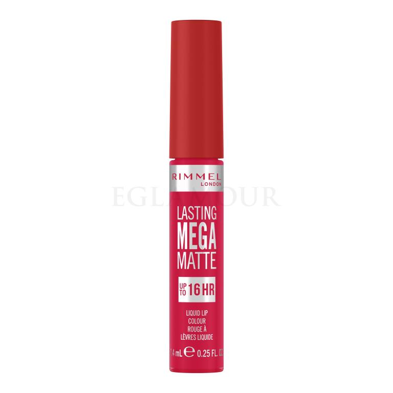 Rimmel London Lasting Mega Matte Liquid Lip Colour Pomadka dla kobiet 7,4 ml Odcień Fuchsia Flush