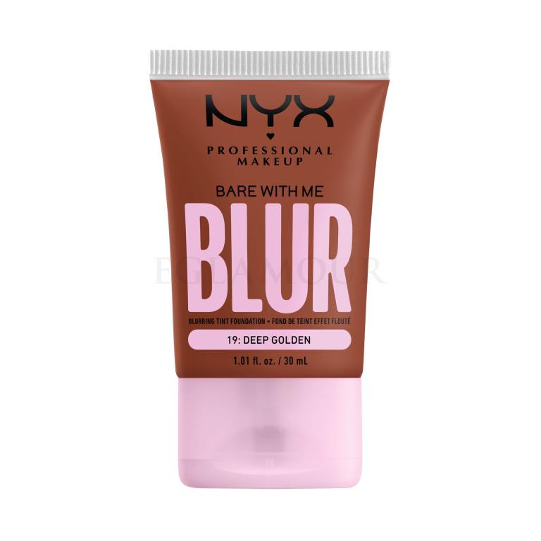 NYX Professional Makeup Bare With Me Blur Tint Foundation Podkład dla kobiet 30 ml Odcień 19 Deep Golden