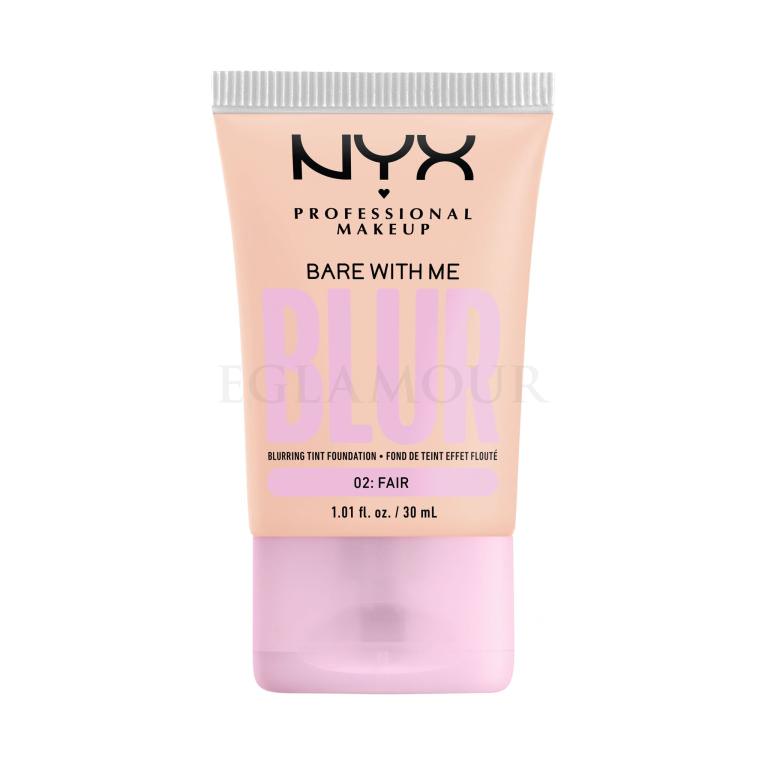 NYX Professional Makeup Bare With Me Blur Tint Foundation Podkład dla kobiet 30 ml Odcień 02 Fair