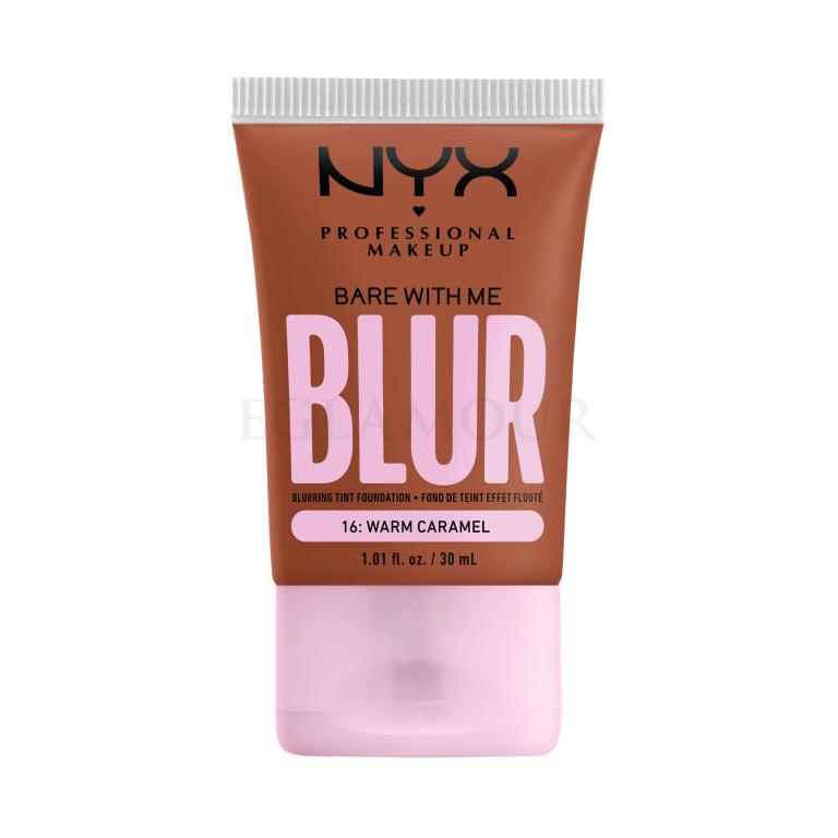 NYX Professional Makeup Bare With Me Blur Tint Foundation Podkład dla kobiet 30 ml Odcień 16 Warm Caramel