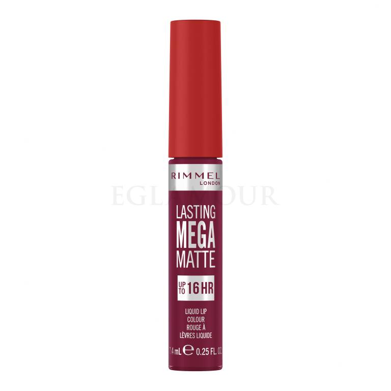 Rimmel London Lasting Mega Matte Liquid Lip Colour Pomadka dla kobiet 7,4 ml Odcień Rock Me Purple