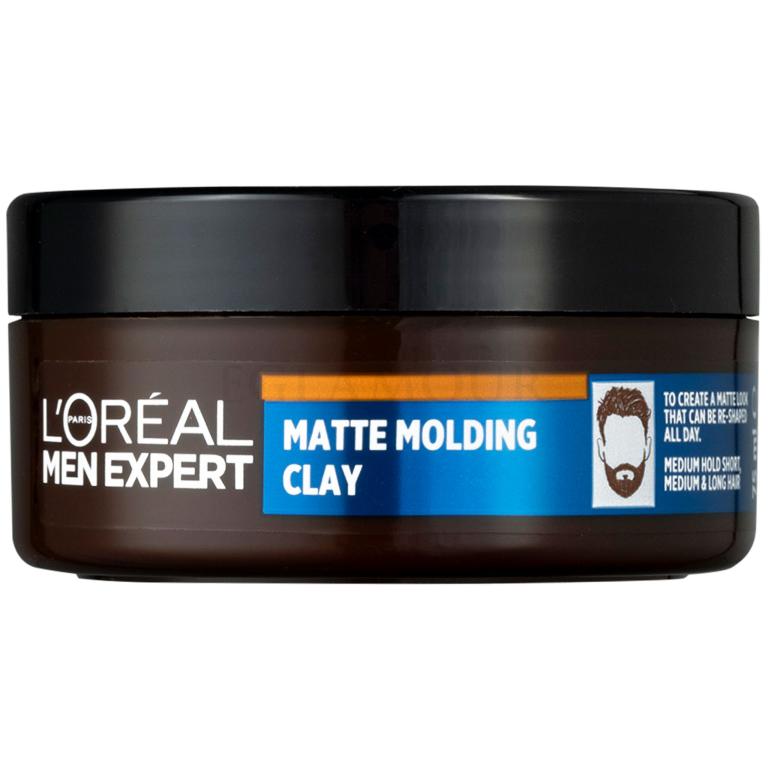 L&#039;Oréal Paris Men Expert Barber Club Messy Hair Molding Clay Krem do włosów dla mężczyzn 75 ml