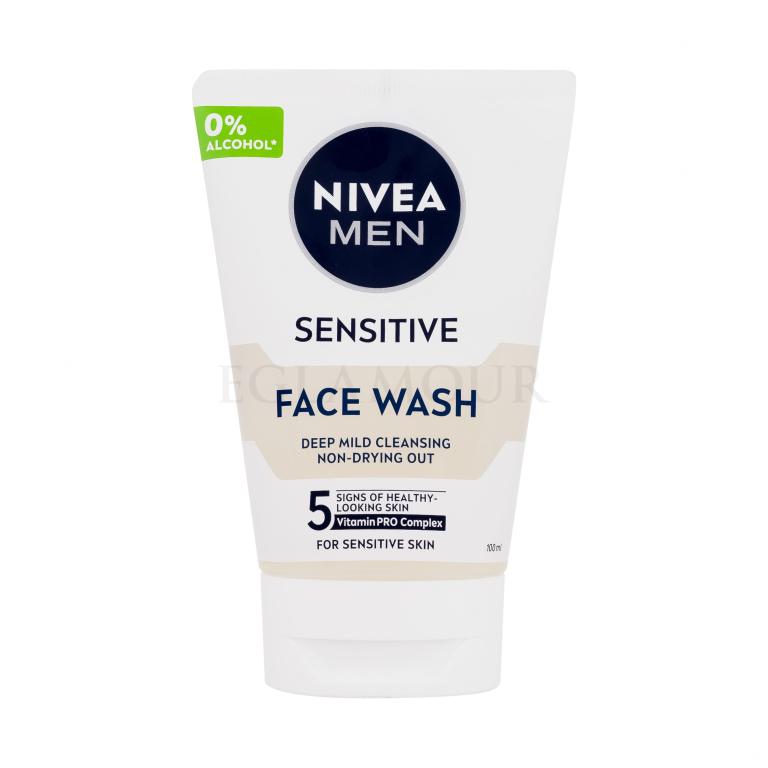 Nivea Men Sensitive Face Wash Żel oczyszczający dla mężczyzn 100 ml