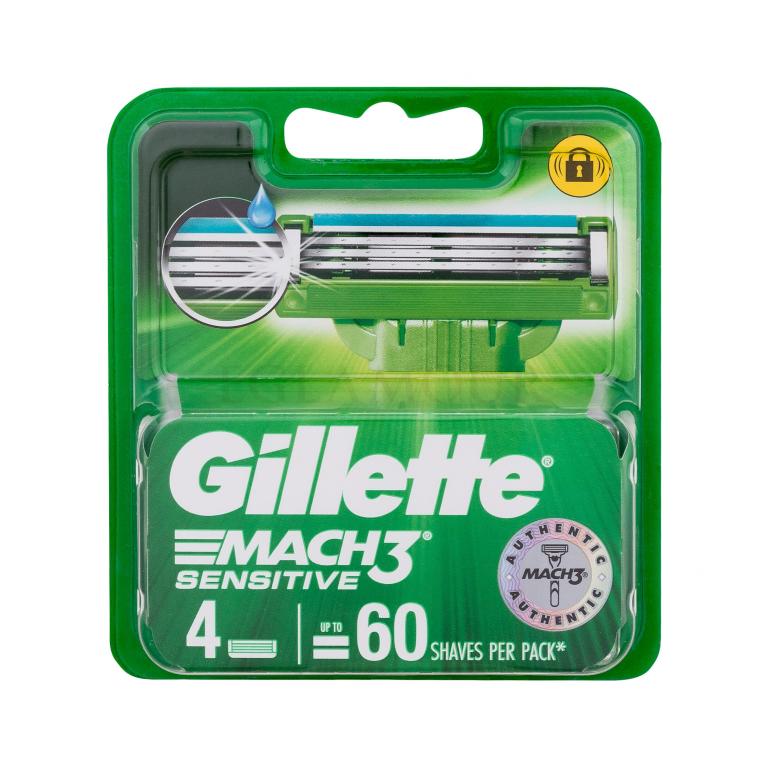 Gillette Mach3 Sensitive Wkład do maszynki dla mężczyzn Zestaw