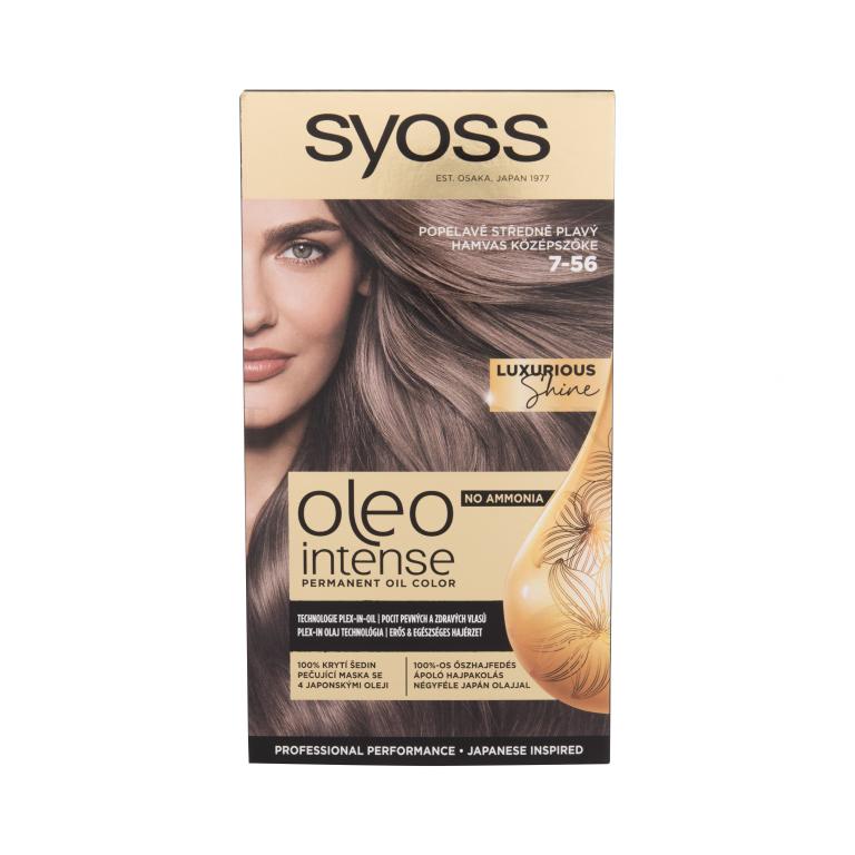 Syoss Oleo Intense Permanent Oil Color Farba do włosów dla kobiet 50 ml Odcień 7-56 Ashy Medium Blonde Uszkodzone pudełko