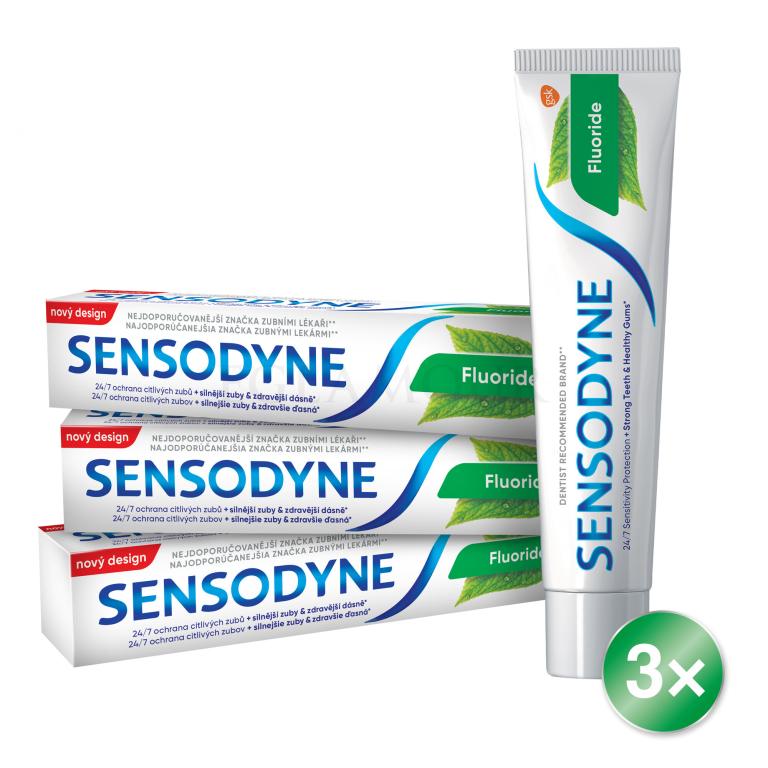 Sensodyne Fluoride Trio Pasta do zębów Zestaw