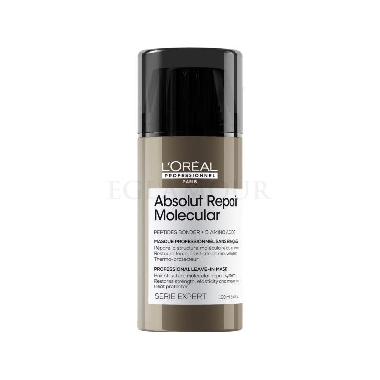 L&#039;Oréal Professionnel Absolut Repair Molecular Professional Leave-In Mask Maska do włosów dla kobiet 100 ml