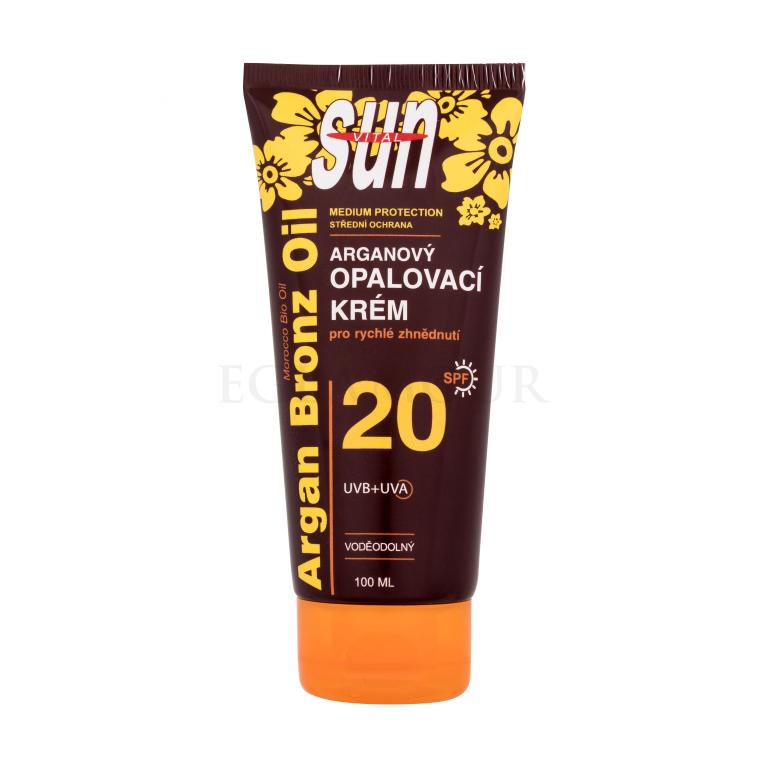 Vivaco Sun Argan Bronz Oil Tanning Cream SPF20 Preparat do opalania ciała 100 ml