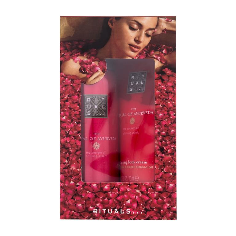 Rituals The Ritual Of Ayurveda Zestaw krem do ciała Balancing Body Cream 70 ml + żel pod prysznic Harmoning Foaming Shower Gel 50 ml