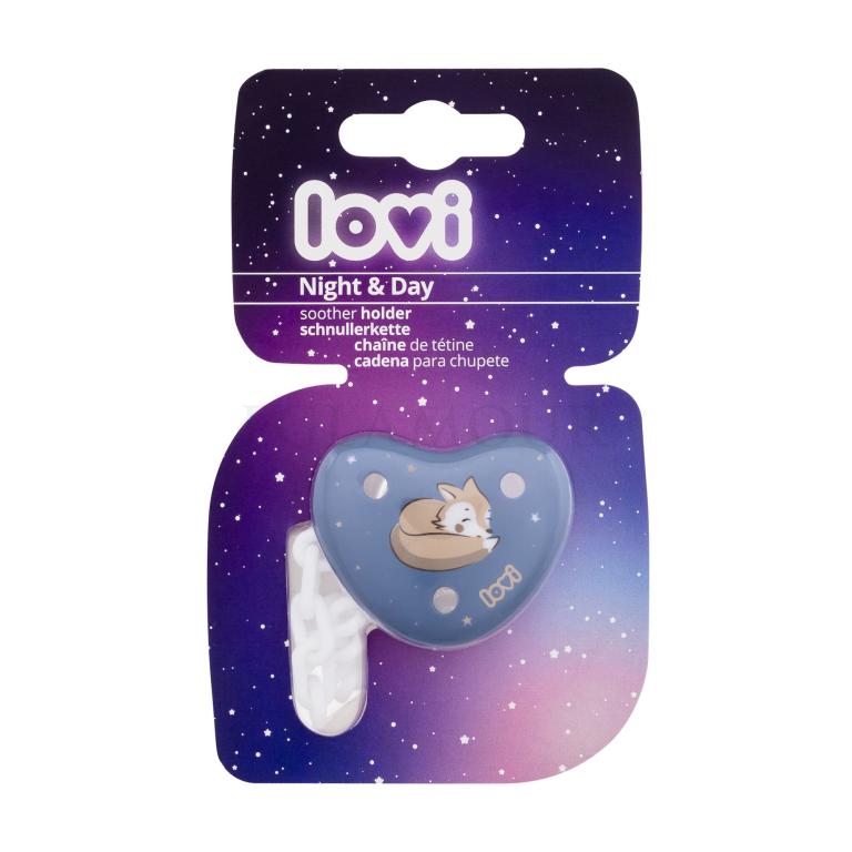 LOVI Night &amp; Day Soother Holder Boy Łańcuszek do smoczka dla dzieci 1 szt