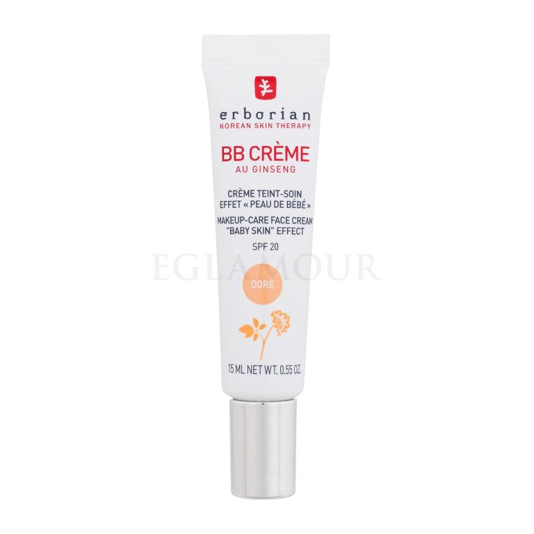 Erborian BB Crème Makeup-Care Face Cream SPF20 Krem BB dla kobiet 15 ml Odcień Doré