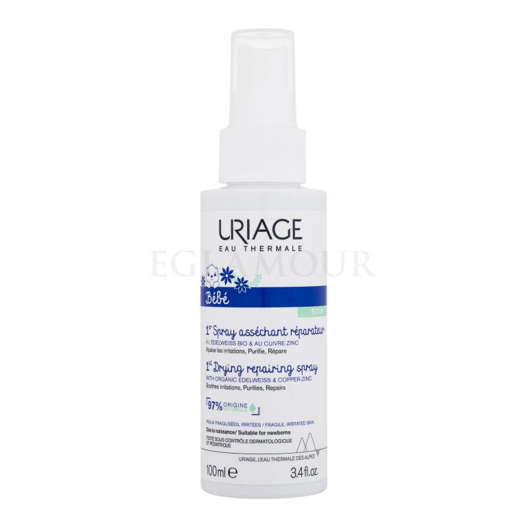 Uriage Bébé 1st Drying Repairing Spray Woda do ciała dla dzieci 100 ml