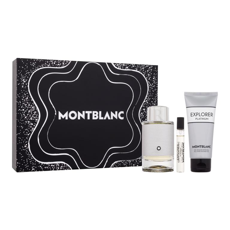 Montblanc Explorer Platinum Zestaw woda perfumowana 100 ml + żel pod prysznic 100 ml + woda perfumowana 7,5 ml