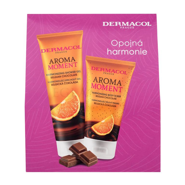 Dermacol Aroma Moment Belgian Chocolate Zestaw żel pod prysznic Belgian Chocolate 250 ml + peeling do ciała Belgian Chocolate 150 ml