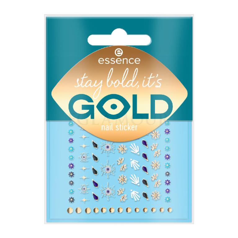 Essence Nail Stickers Stay Bold, It&#039;s Gold Dekoracje na paznokcie dla kobiet Zestaw