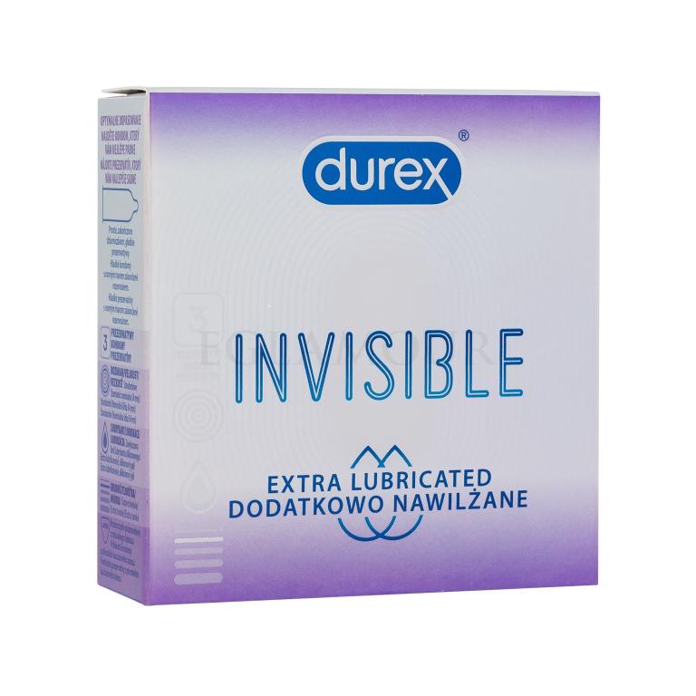 Durex Invisible Extra Lubricated Prezerwatywy dla mężczyzn Zestaw