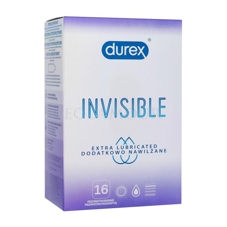 Durex Invisible Extra Lubricated Prezerwatywy dla mężczyzn Zestaw