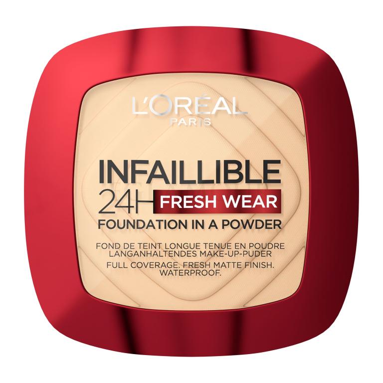 L&#039;Oréal Paris Infaillible 24H Fresh Wear Foundation In A Powder Podkład dla kobiet 9 g Odcień 130 True Beige