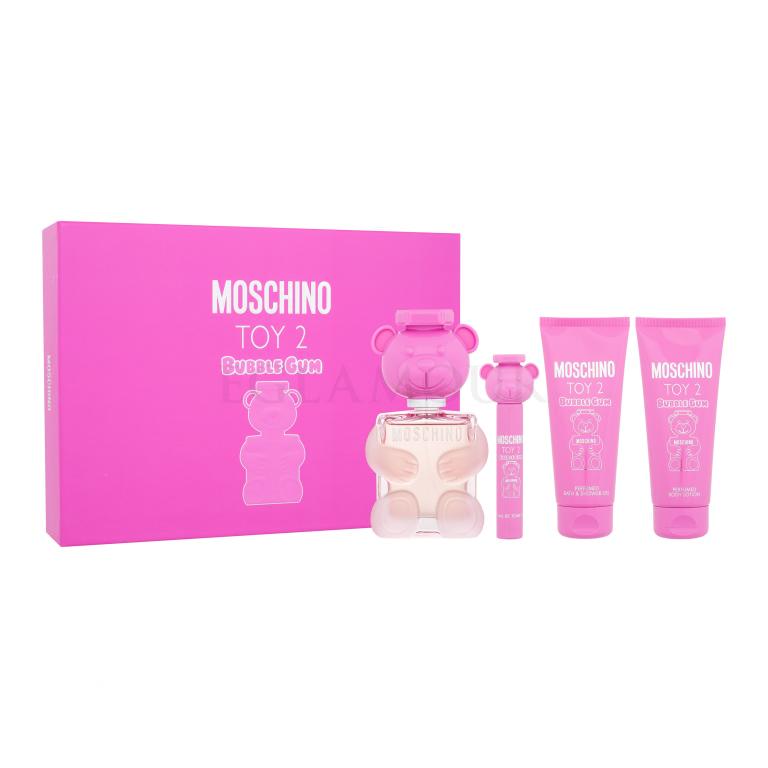 Moschino Toy 2 Bubble Gum Zestaw woda toaletowa 100 ml + woda toaletowa 10 ml + mleczko do ciała 100 ml + żel pod prysznic 100 ml