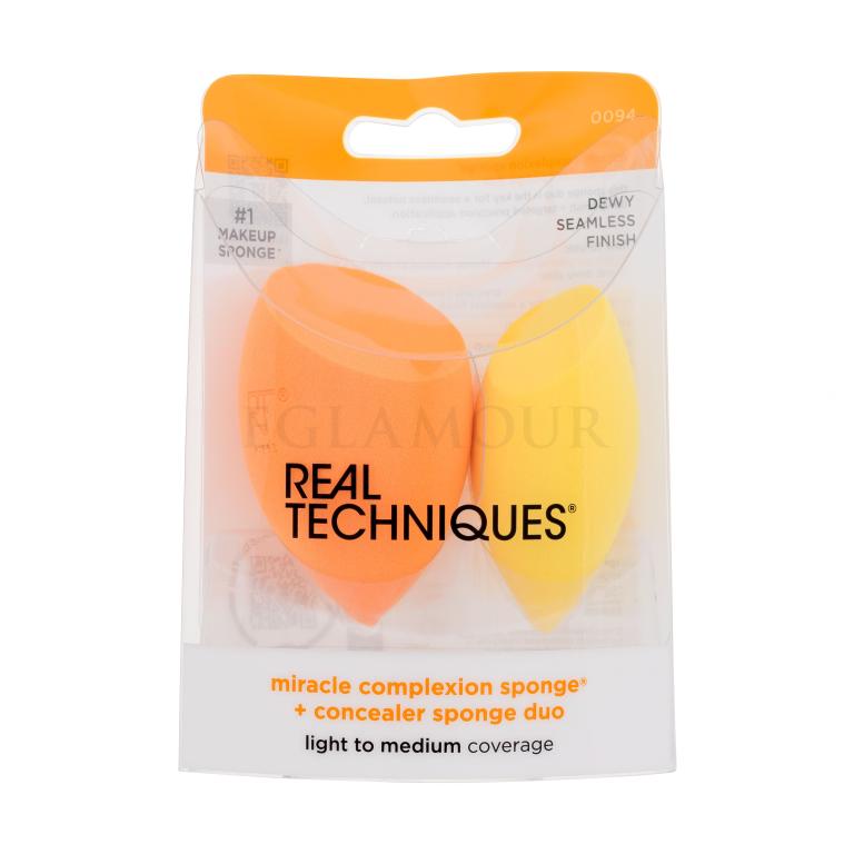 Real Techniques Miracle Complexion Sponge + Concealer Sponge Duo Aplikator dla kobiet Zestaw