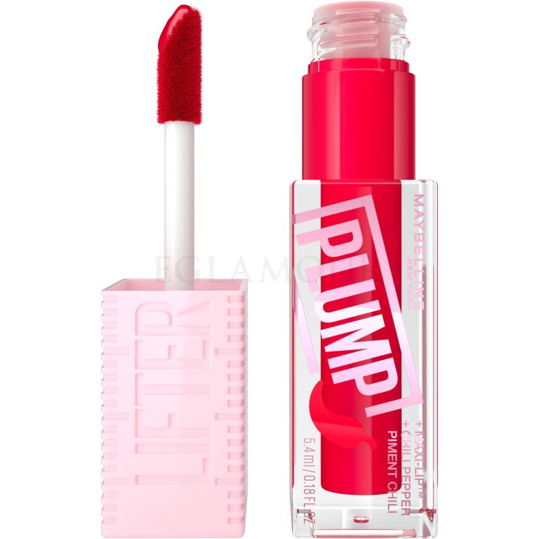 Maybelline Lifter Plump Błyszczyk do ust dla kobiet 5,4 ml Odcień 004 Red Flag