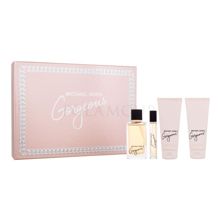 Michael Kors Gorgeous! Zestaw woda perfumowana 100 ml + woda perfumowana 10 ml + mleczko do ciała 100 ml + żel pod prysznic 100 ml