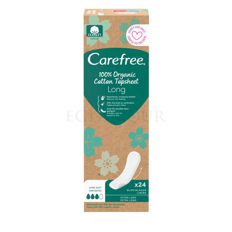 Carefree Organic Cotton Long Wkładka higieniczna dla kobiet Zestaw