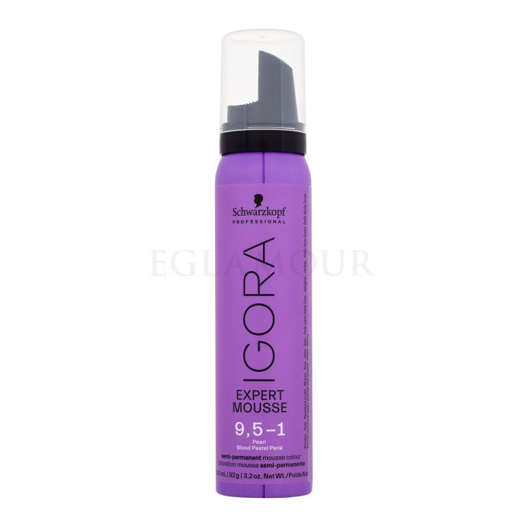 Schwarzkopf Professional Igora Expert Mousse Farba do włosów dla kobiet 100 ml Odcień 9,5-1 Pearl