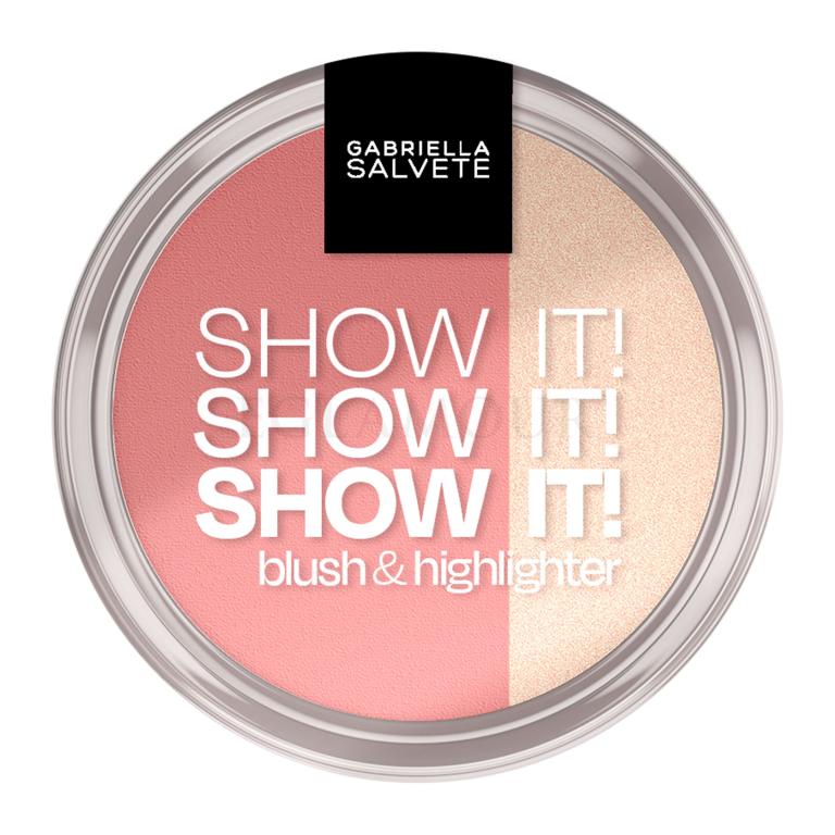 Gabriella Salvete Show It! Blush &amp; Highlighter Róż dla kobiet 9 g Odcień 01